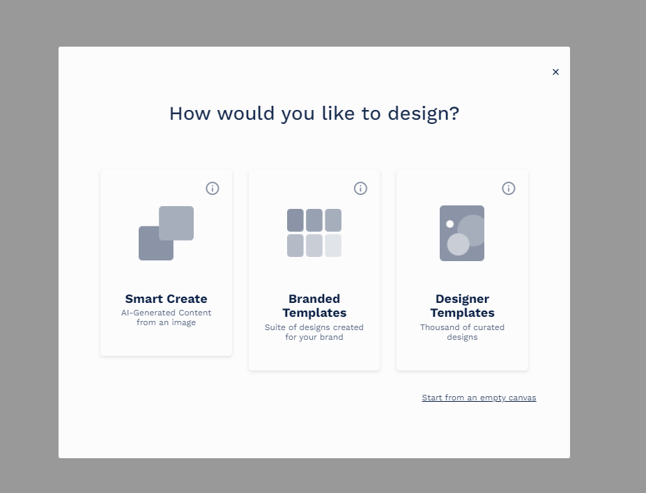 Three options for designing your ad