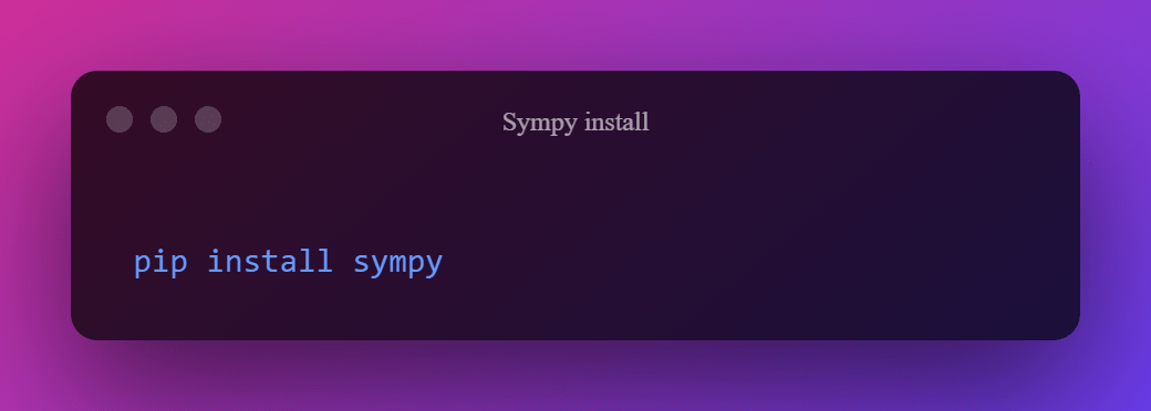 installing Sympy