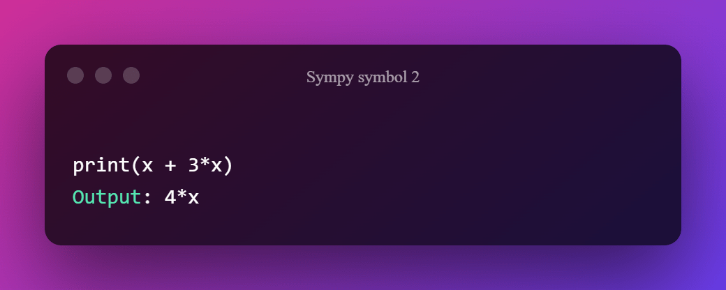 simbol sympy