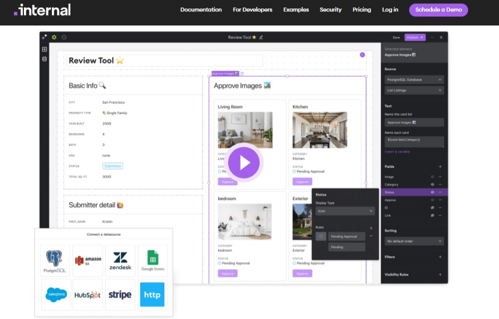 interno -framework para ferramentas internas