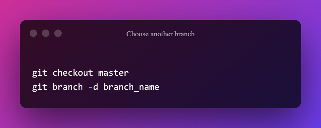 Choose Another Branch