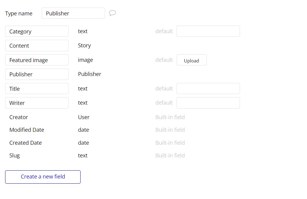 data type story content