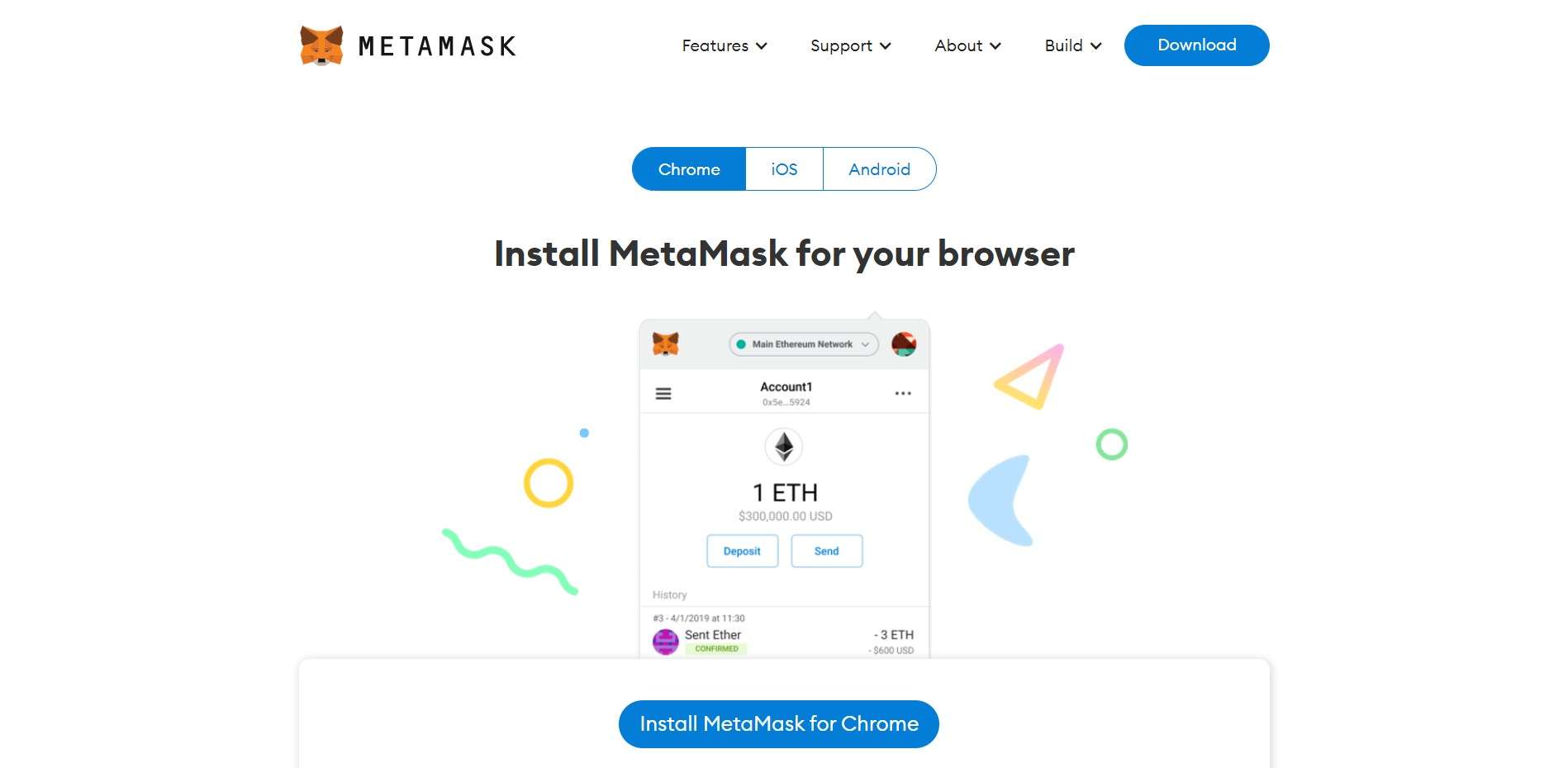 2. Install MetaMask For Chrome