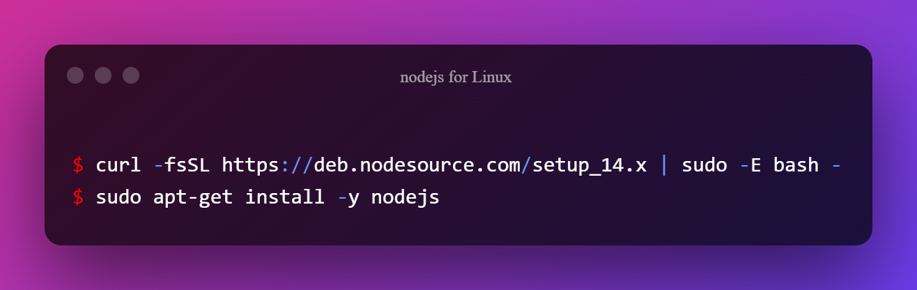 Nodej le haghaidh linux a