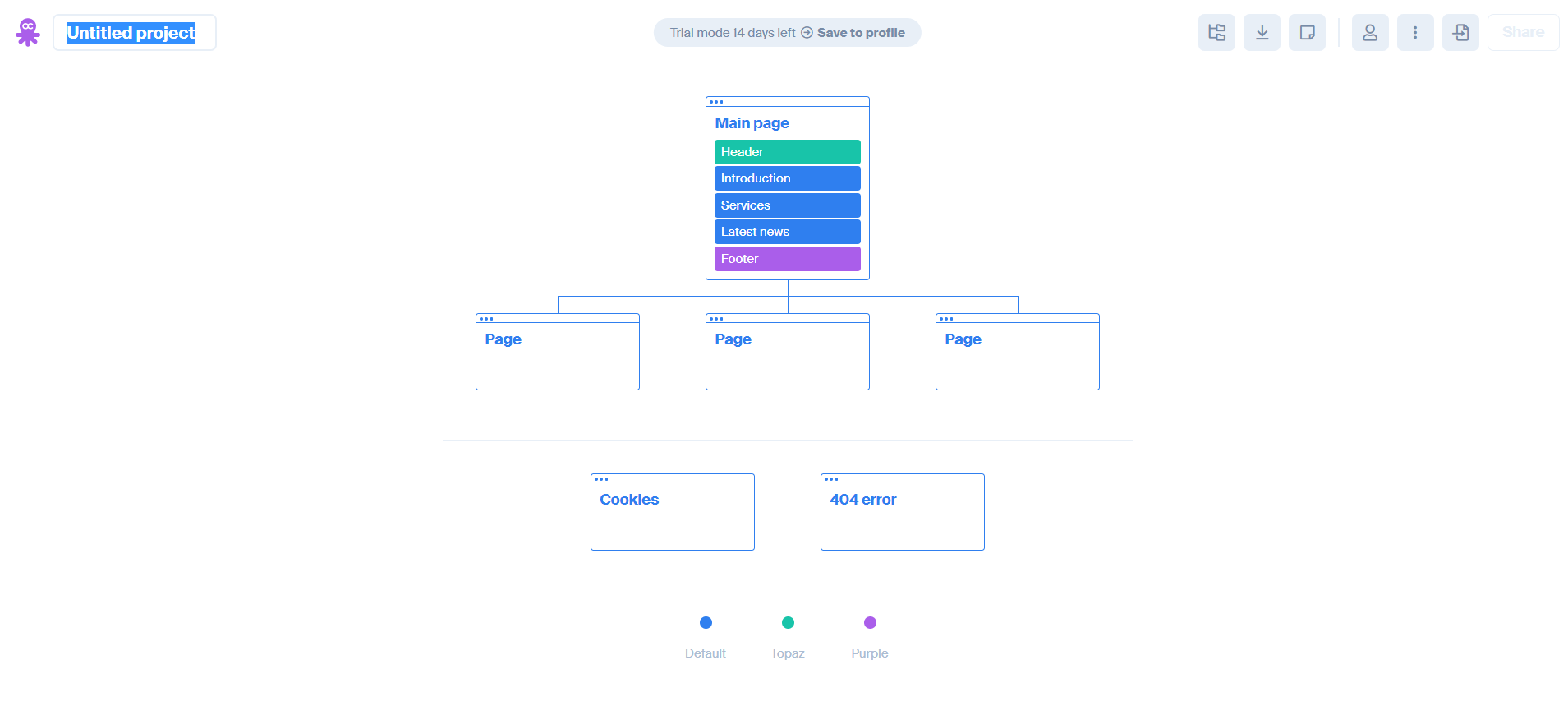 Octopus.do is a minimalist sitemap builder with emphasis on content blocks