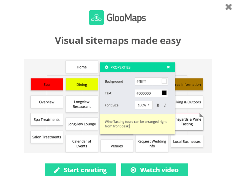 GlooMaps is a free sitemap tool