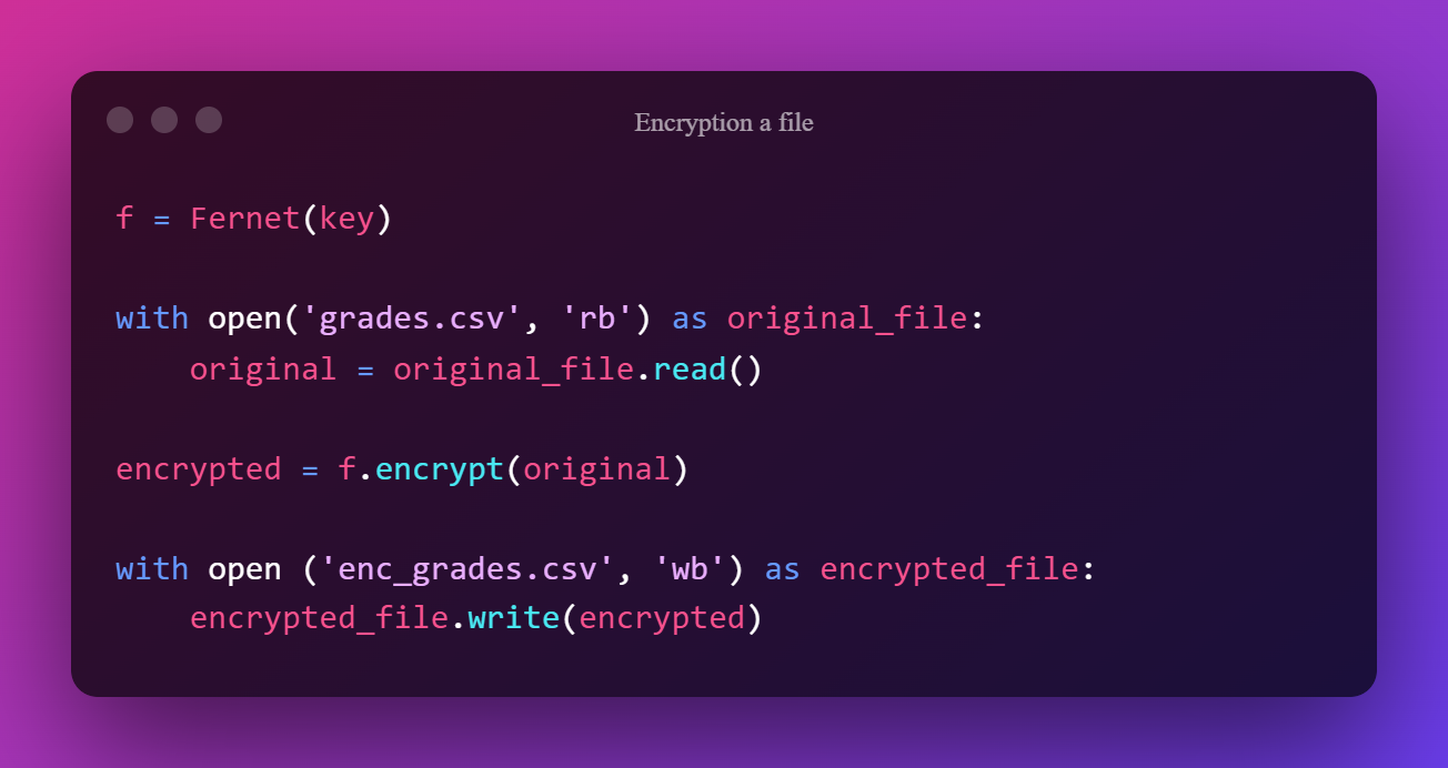 Encrypting A File
