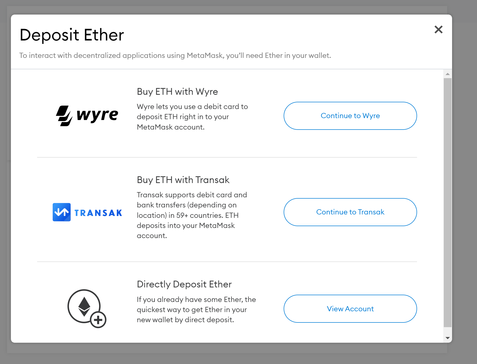 ฝาก ETH เข้า metamask