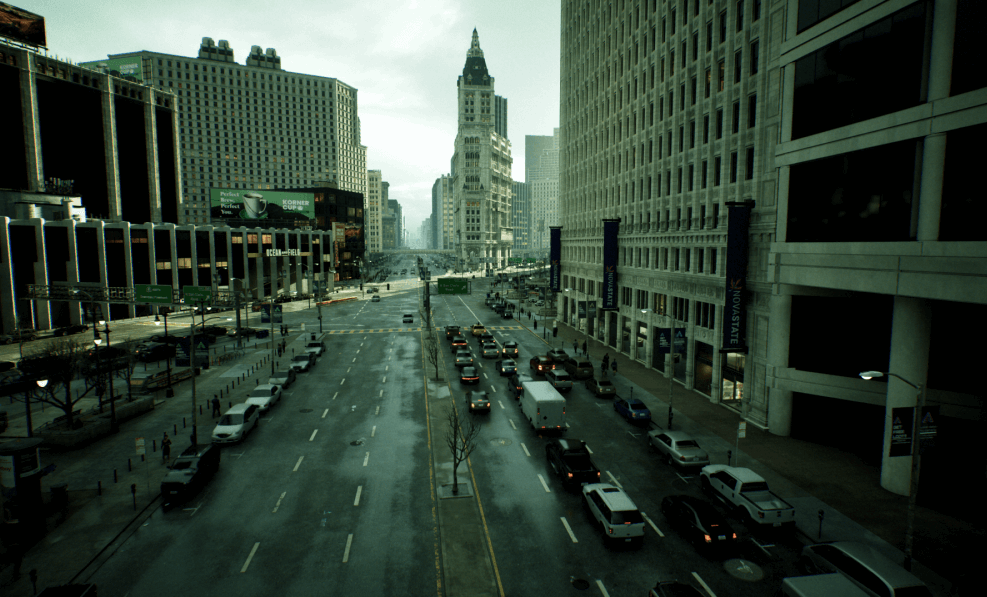 photorealistic city in the matrix awakens experience