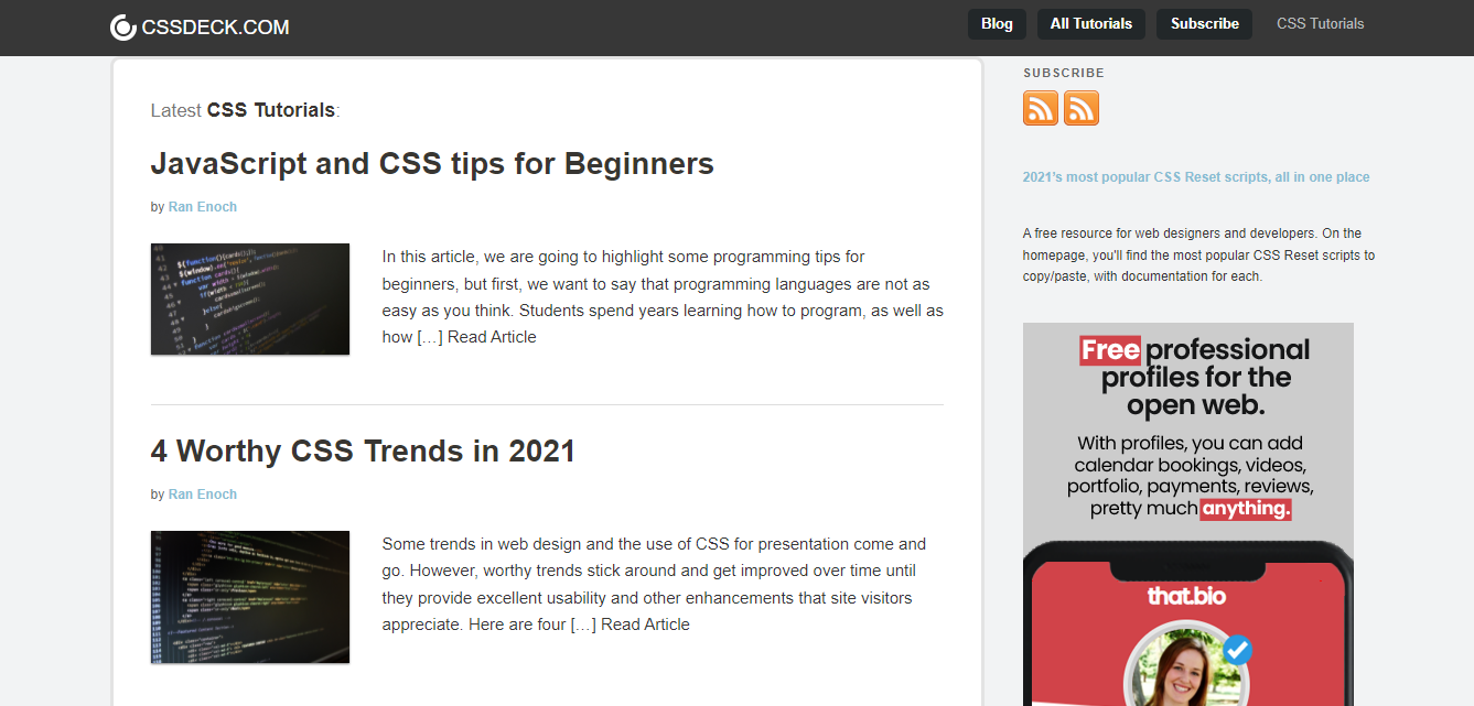 CSS Deck Pros