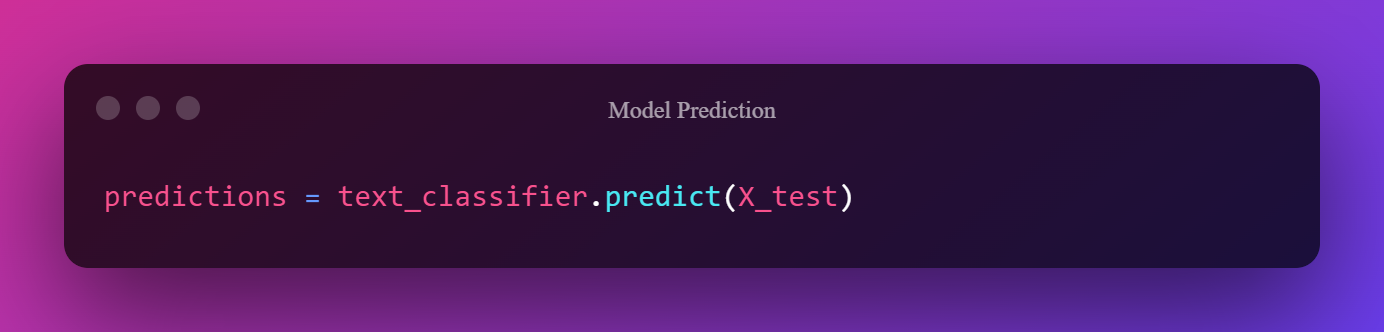 Model Prediction