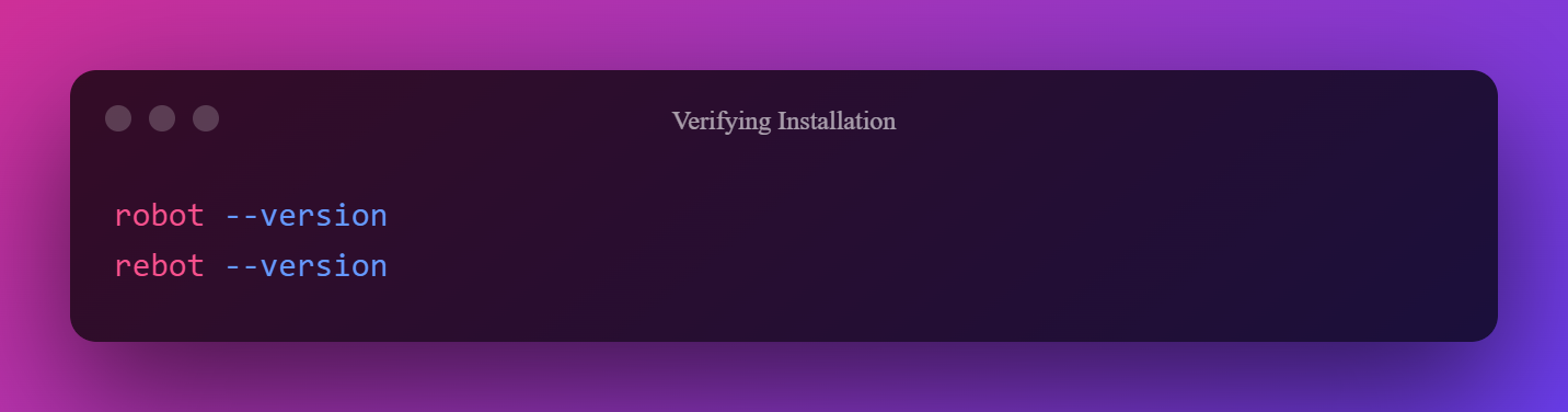 Verifying Installation