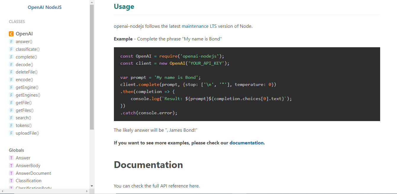 Why OpenAI NodeJS