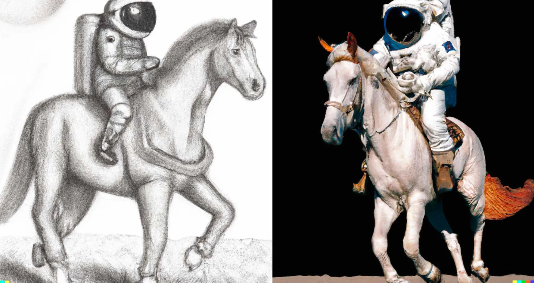 Astronaute à cheval