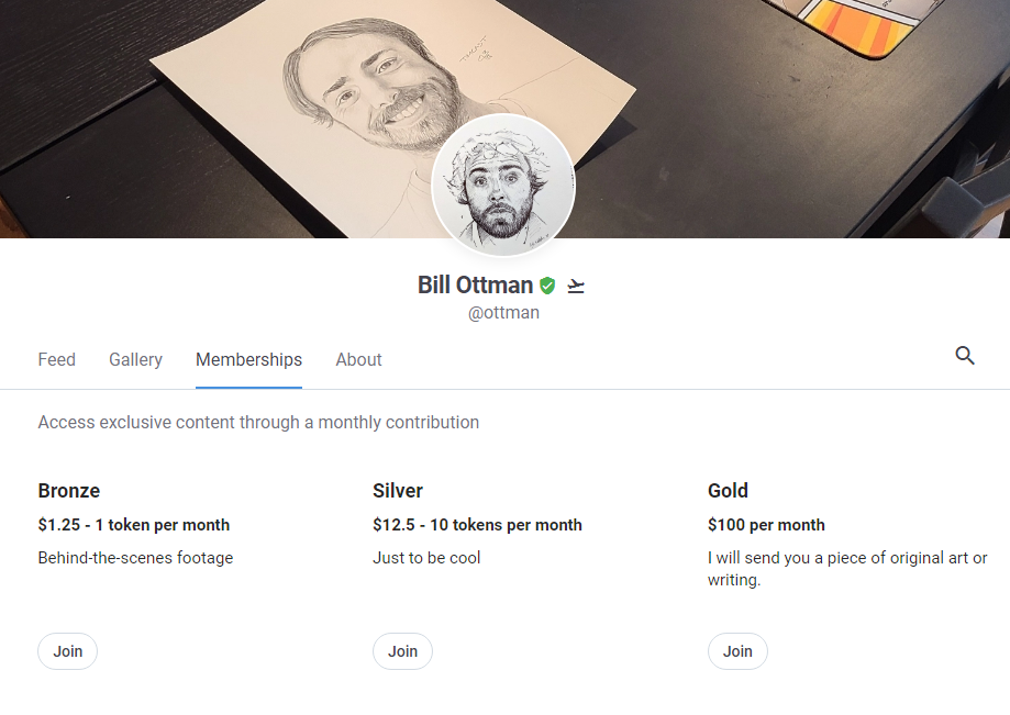 minds offers an easy way to create memberships for your followers
