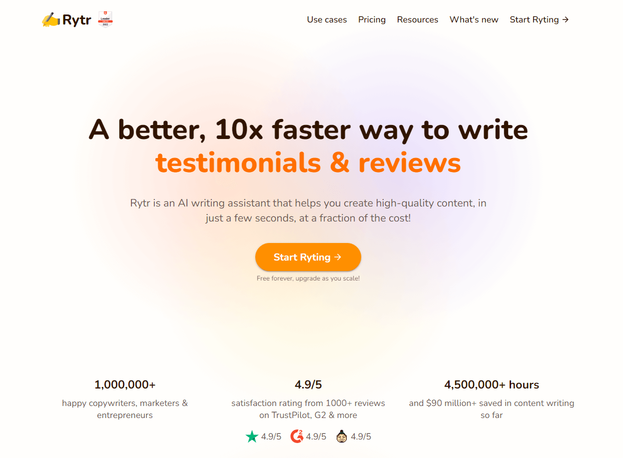 Rytr is a software and apps for writers who want to generate relevant text quickly