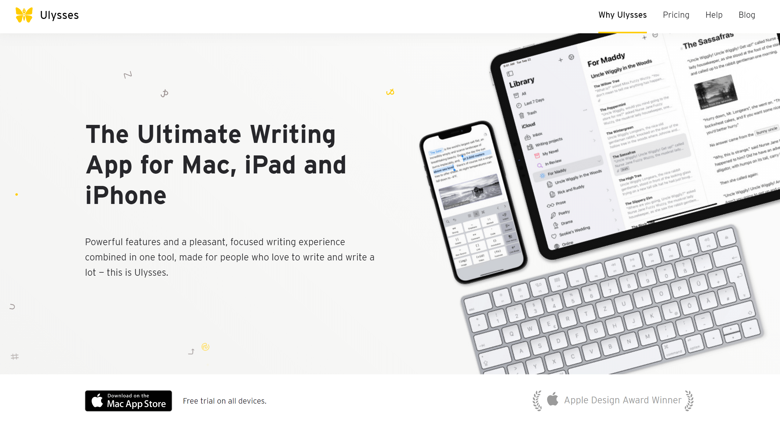 ulysses writing app for iOS users