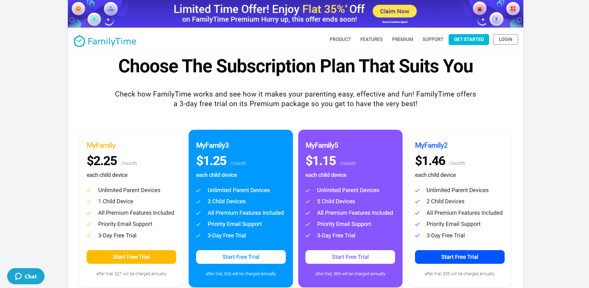Family Time Pricing
