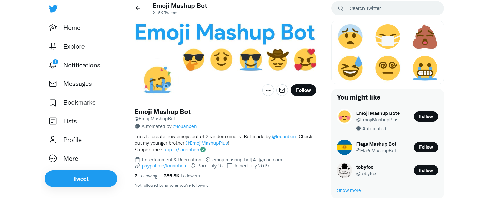 Emoji mashup bot