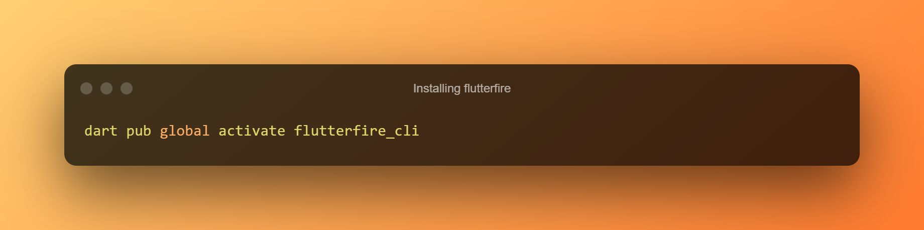 Installing Flutterfire