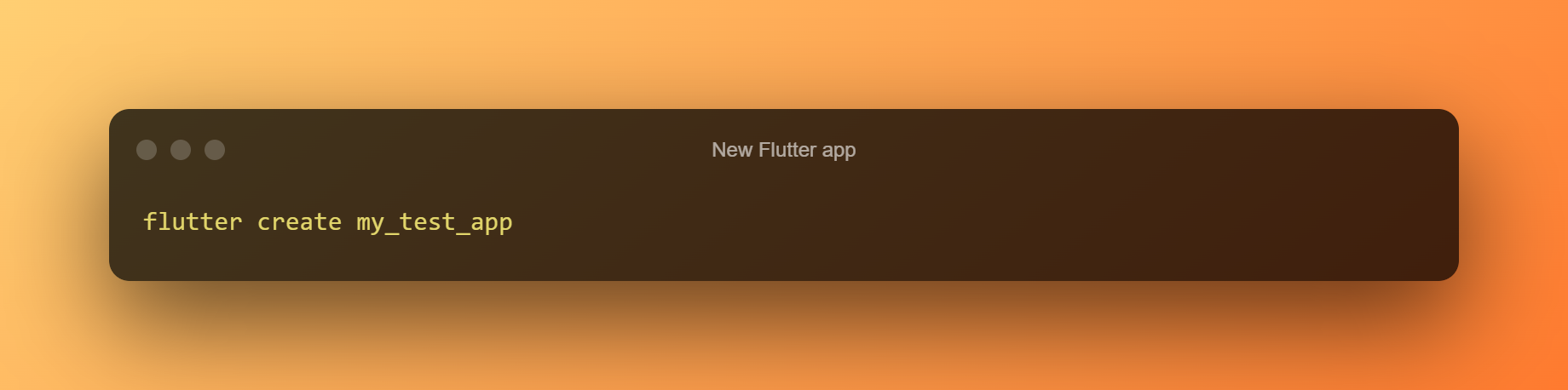 New Flutter App