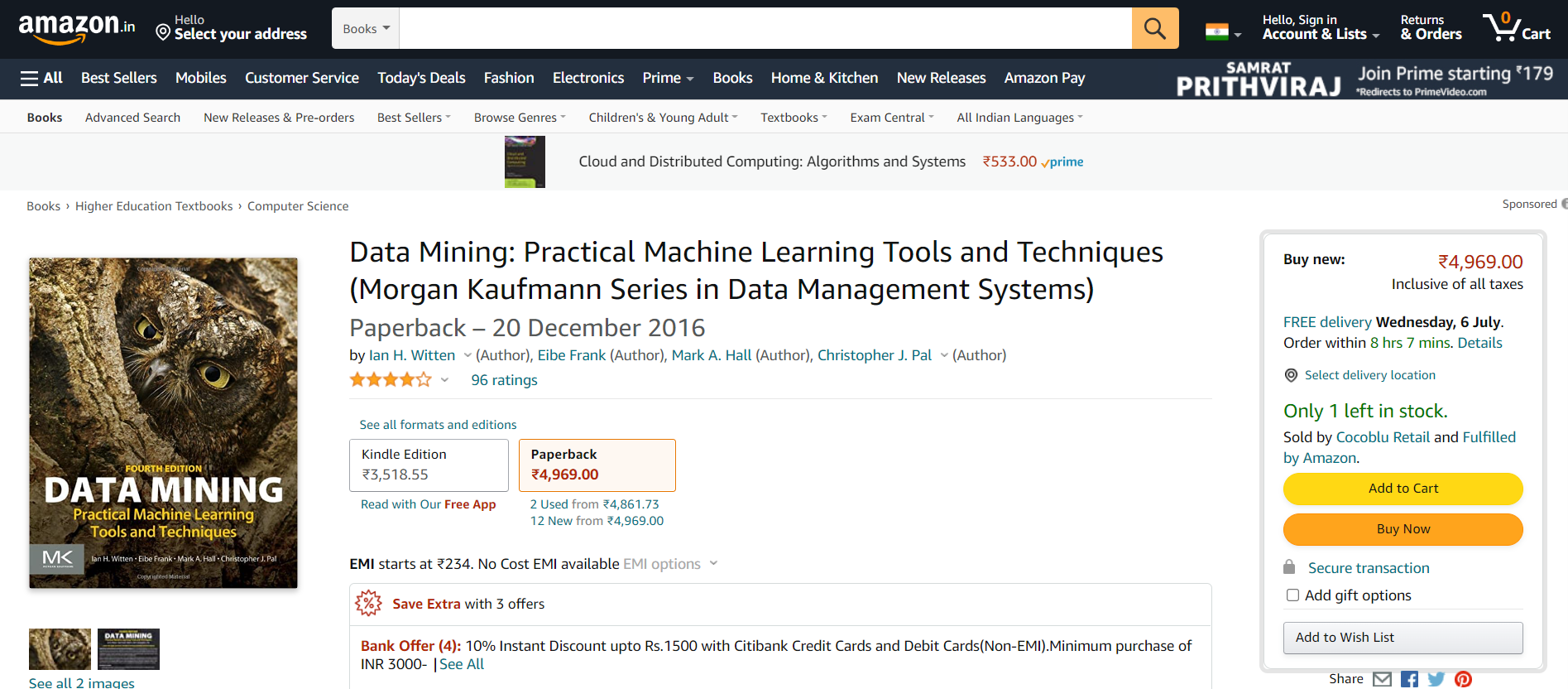 Data Mining Practical Machine Leanring Tools And Techniques