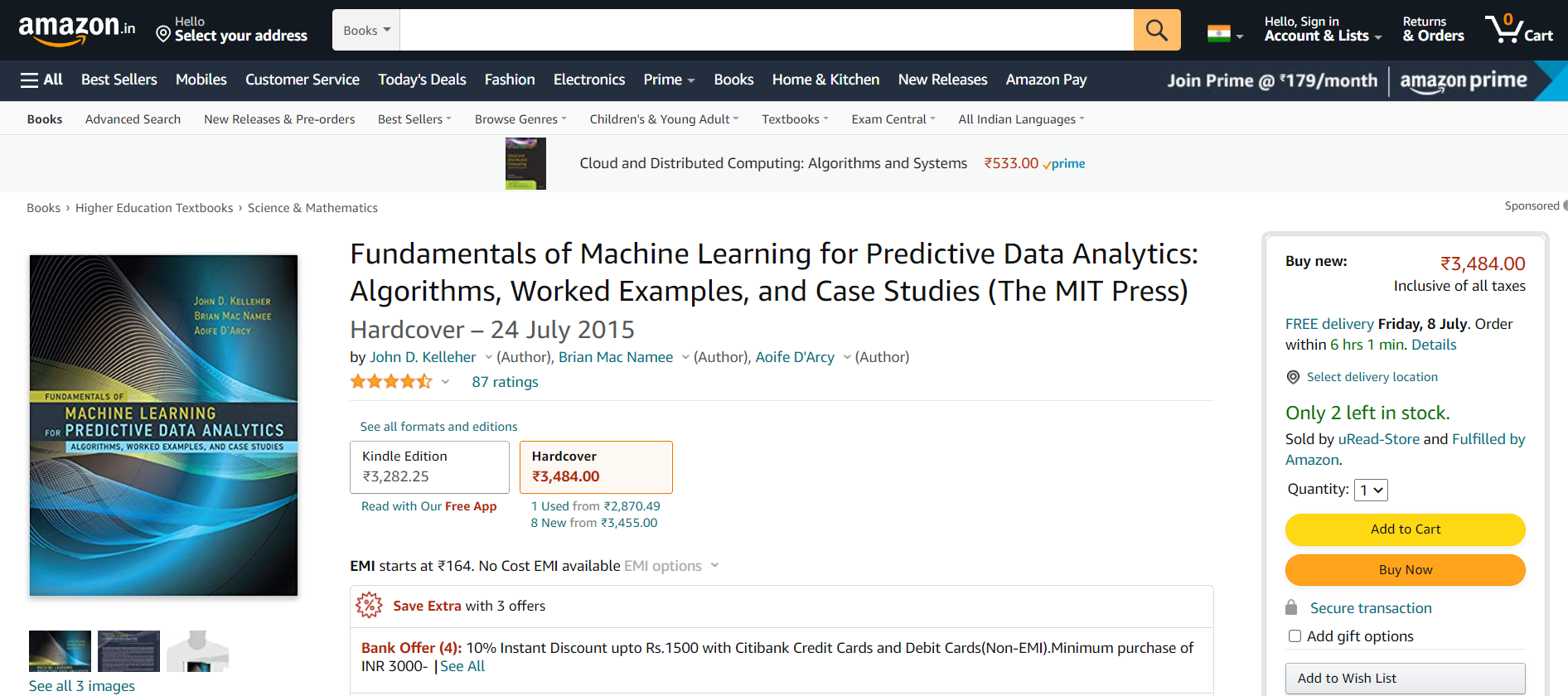 Fundamental Of Machine Learning For Predictive Data Analytics