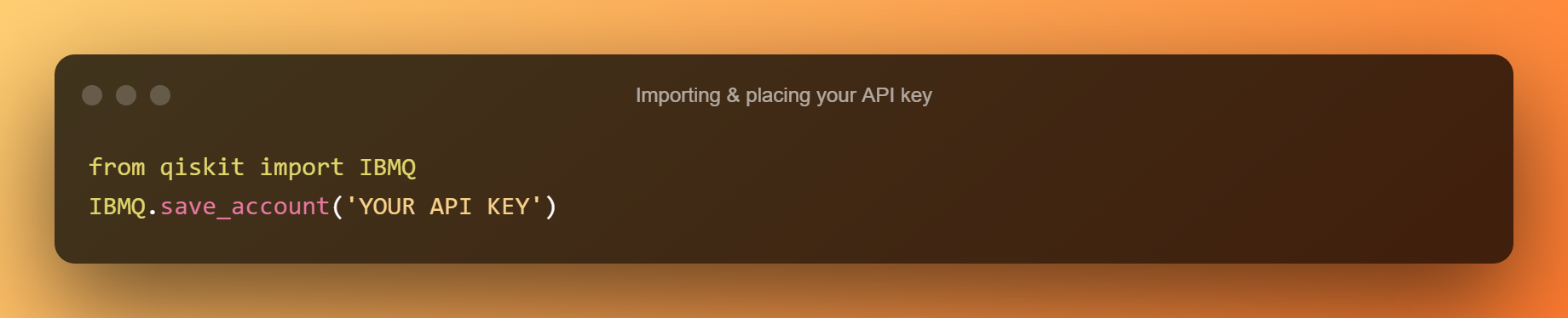 Importing Placing Your API Key