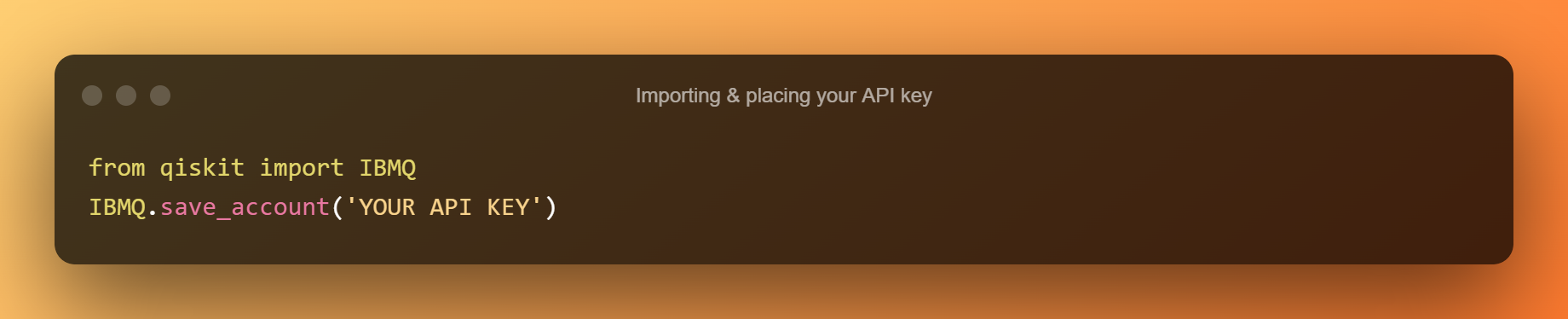 Importation Placer votre clé API