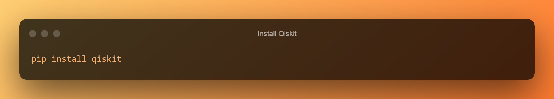 Install Qiskit