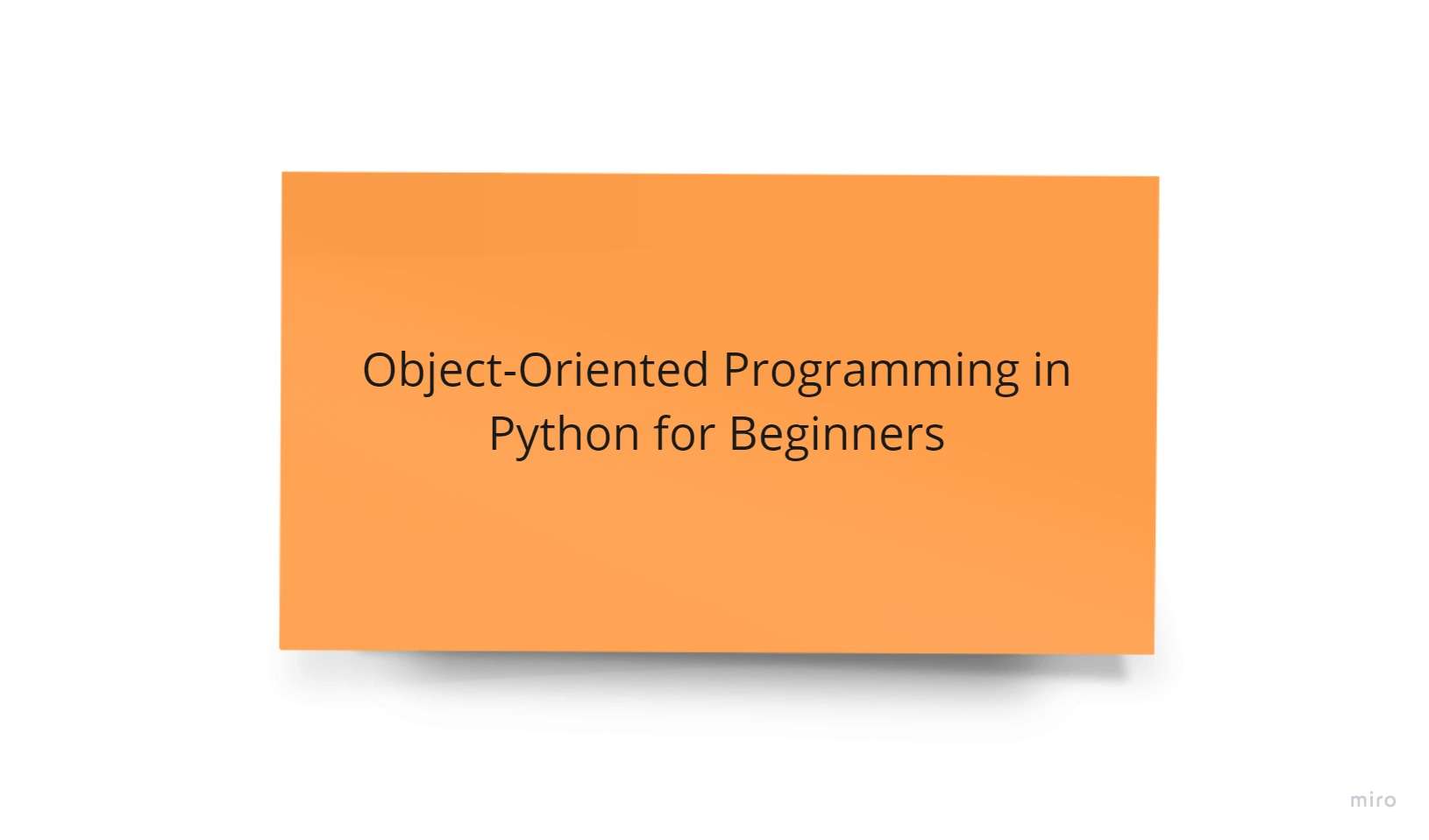 Object Oriented Programming In Python For Beginners