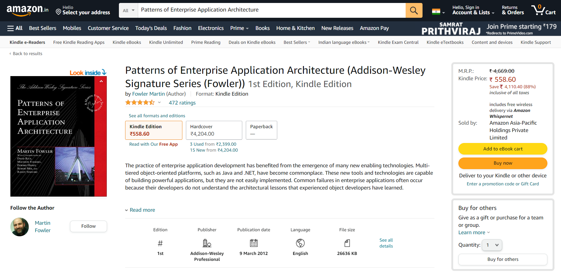 Patterns Of Enterprise Application Architecture