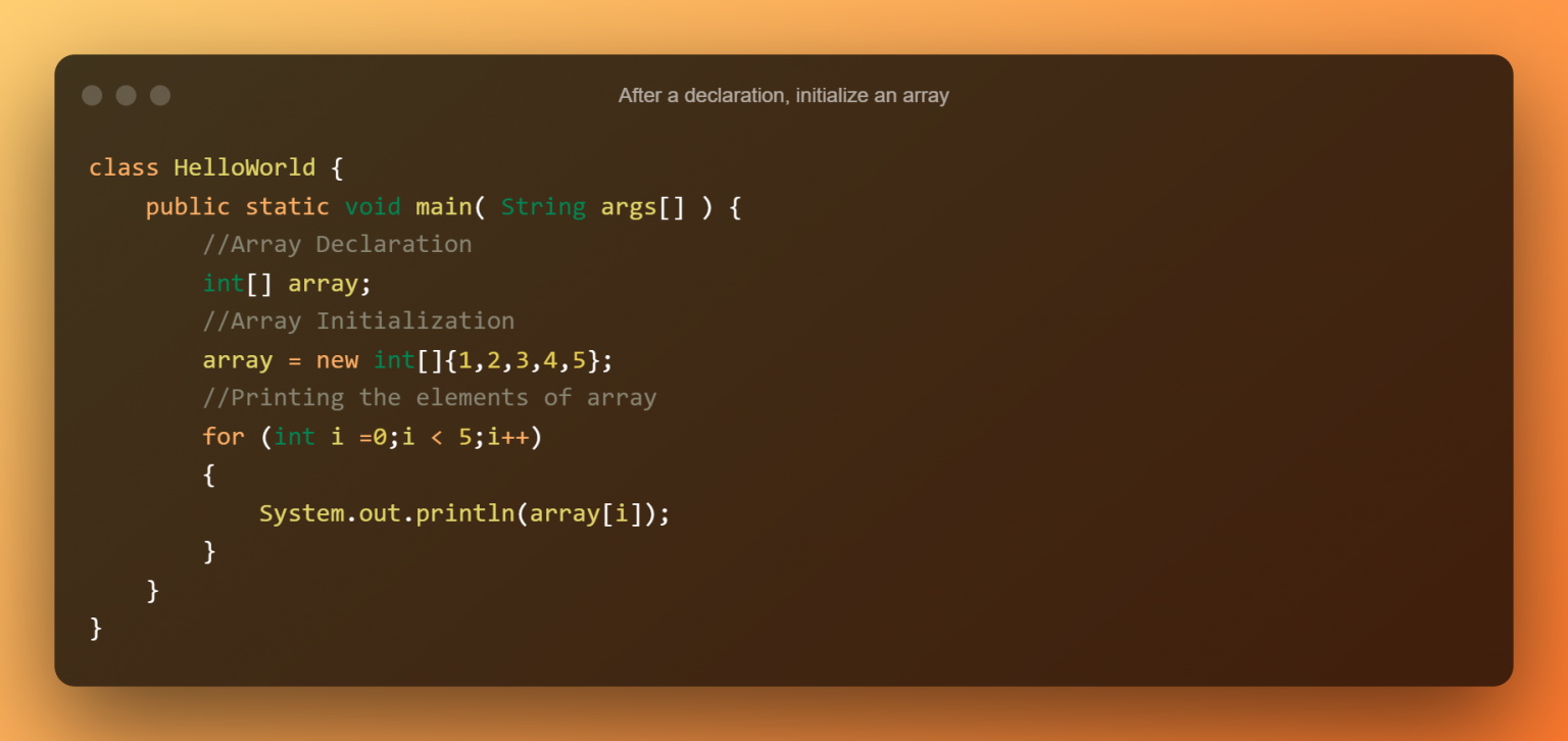 Initialiser le tableau en Java avec des exemples HashDork