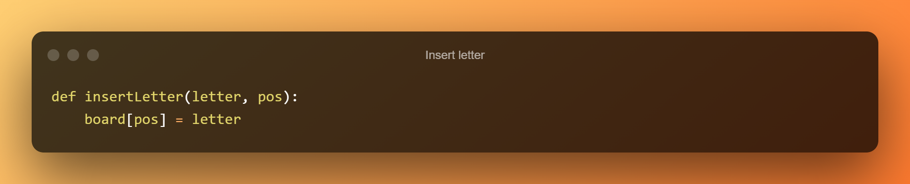 Insert Letter