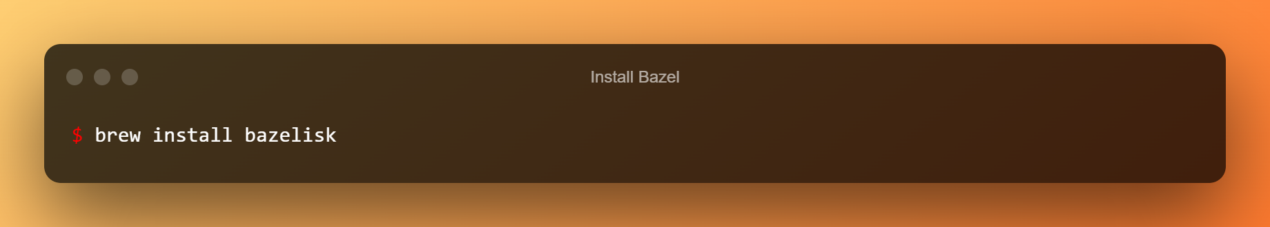 Install Bazel