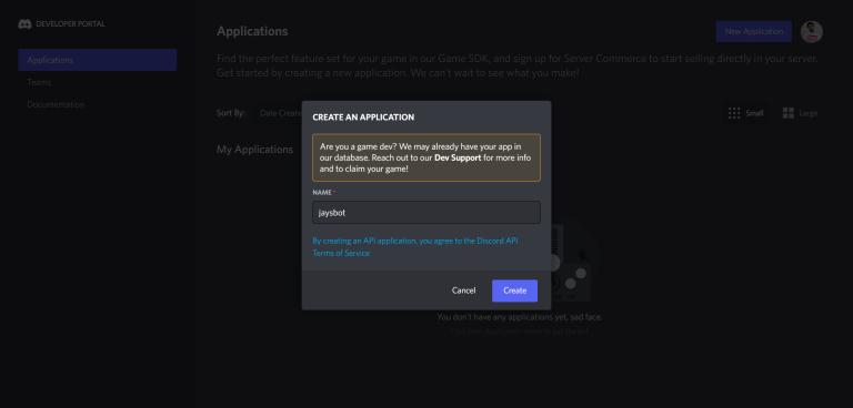 Именование бота как Jaysbot