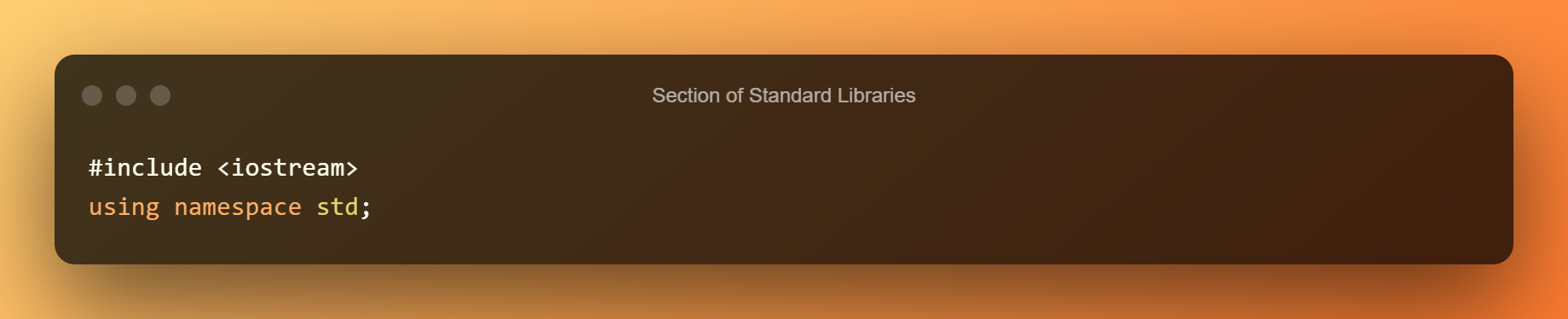 Section Of Standard Libraries