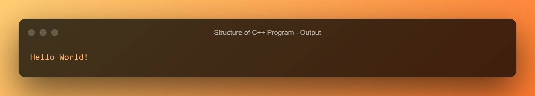 Structure Of C Program Output