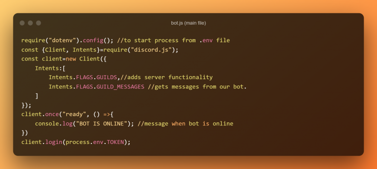 Основной файл Bot.js