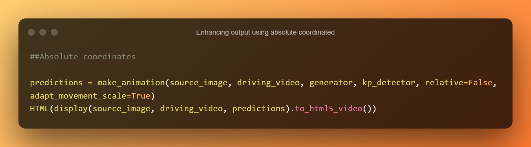 Enhancing Output Using Absolute Coordinated