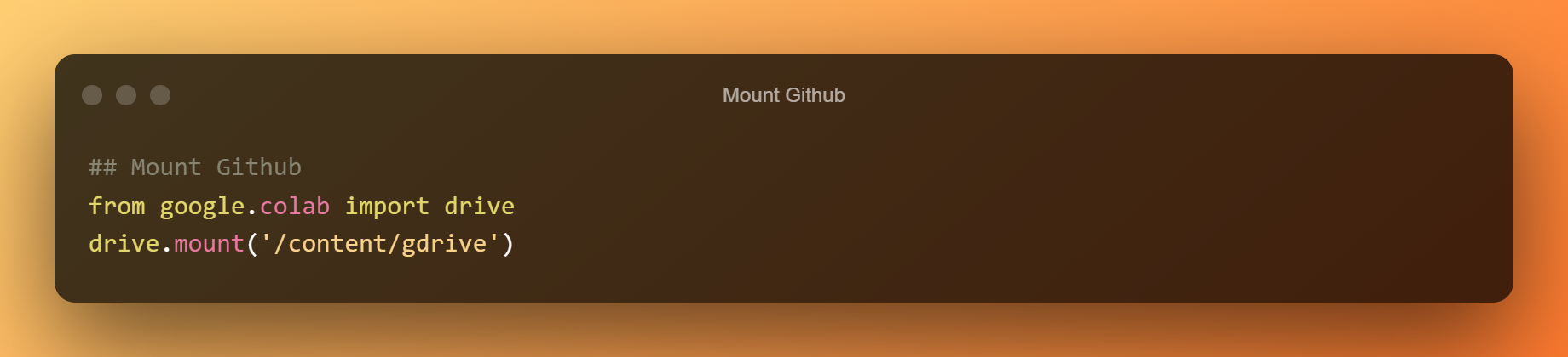 Mount Github