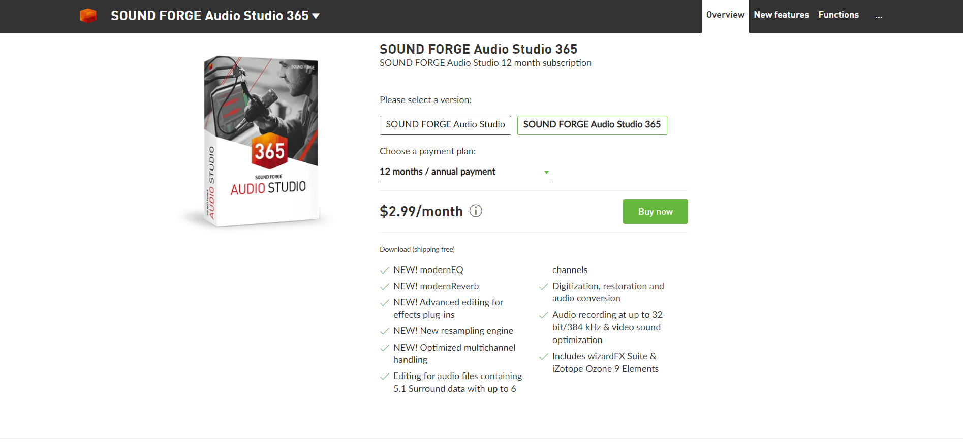 Sound Forge Pricing