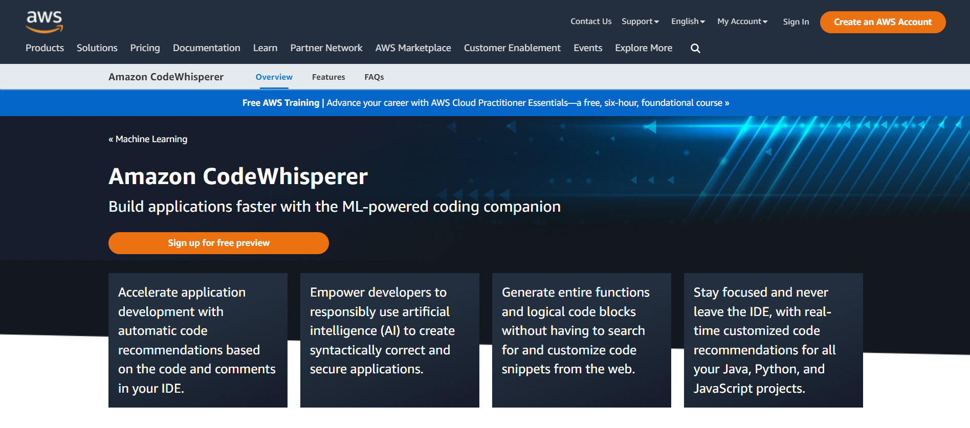 ក្រុមហ៊ុន Amazon CodeWishperer