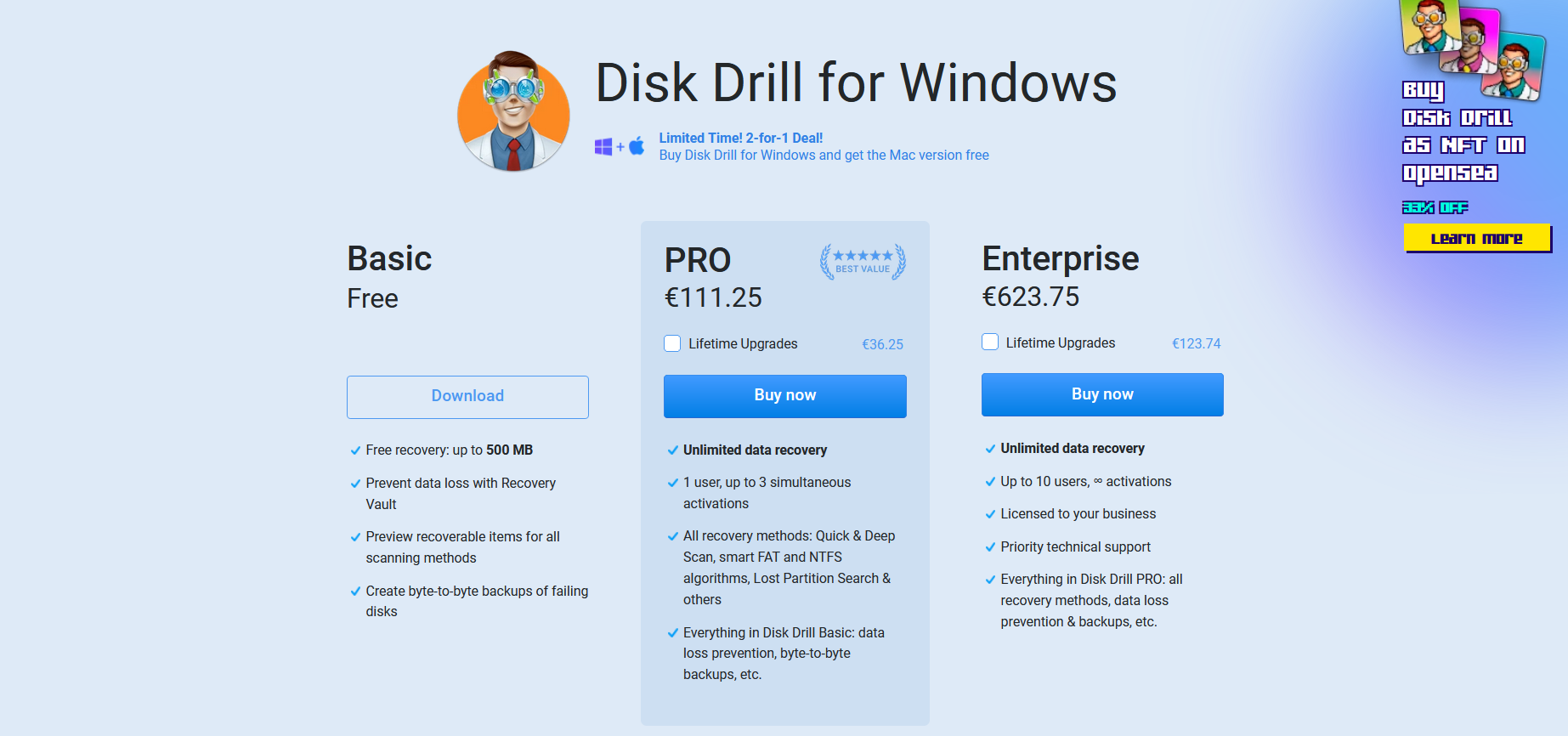 Prezos de Disk Drill