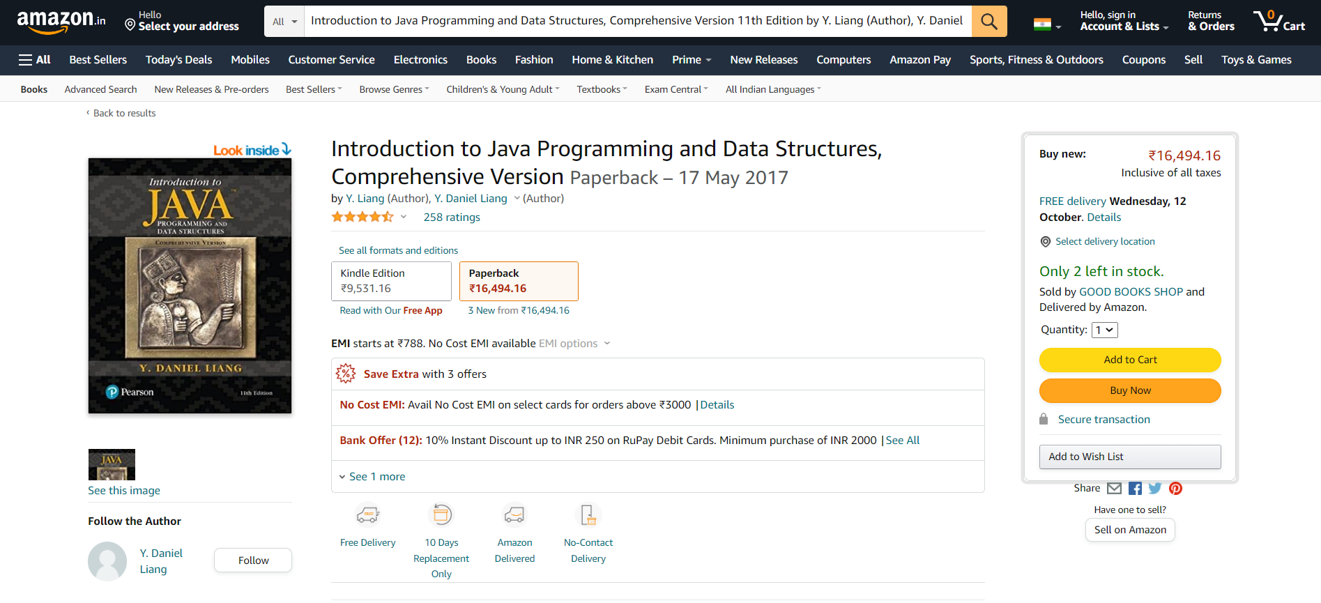 Introduction To Java Programming And Data Structures