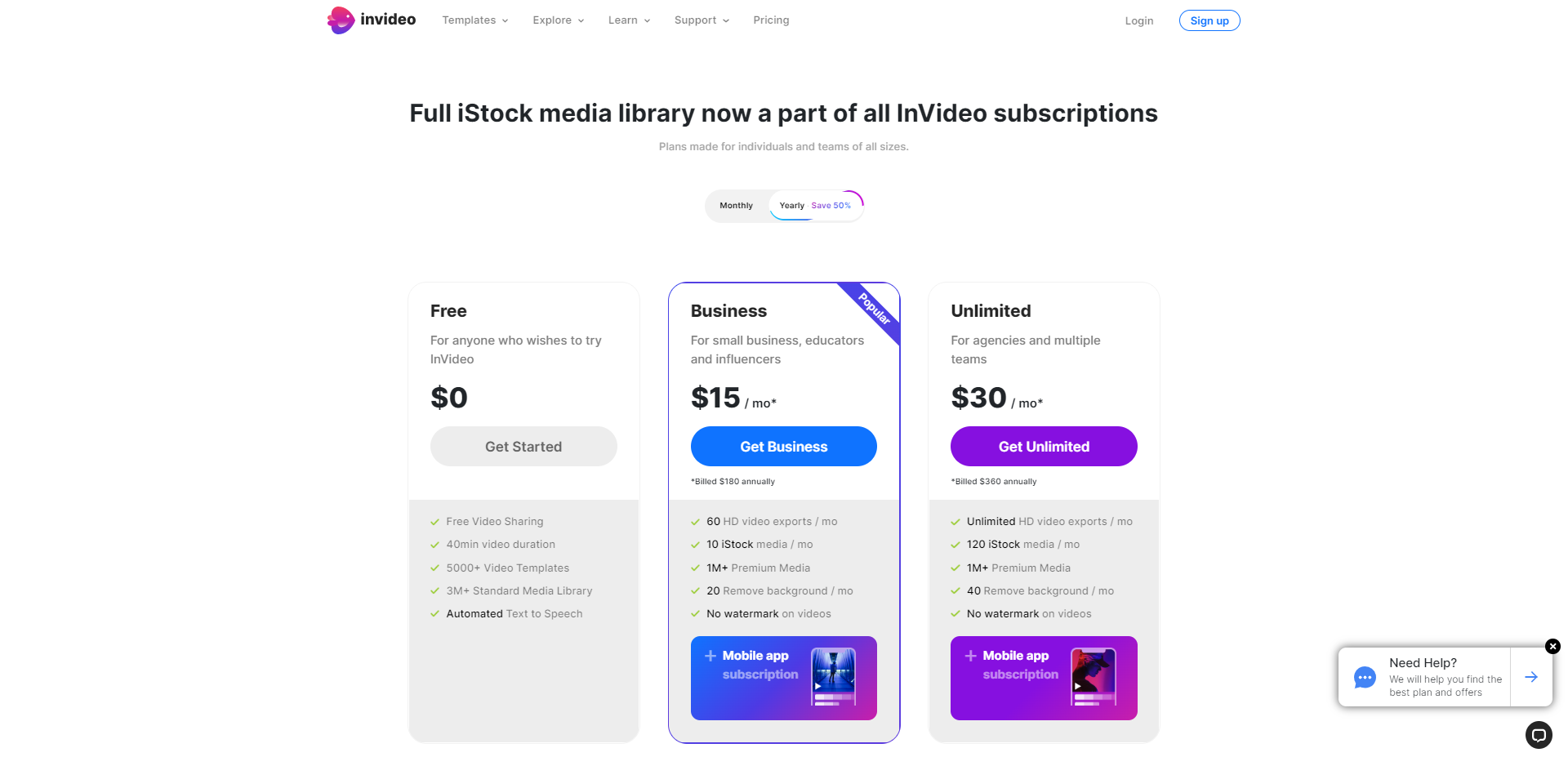 Invideo Pricing