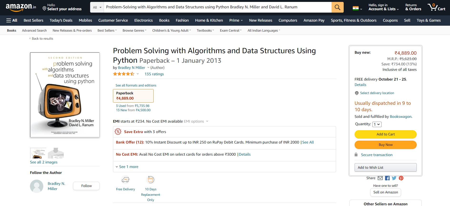 Problem Solving With Algorithms And Data Structure Using Python
