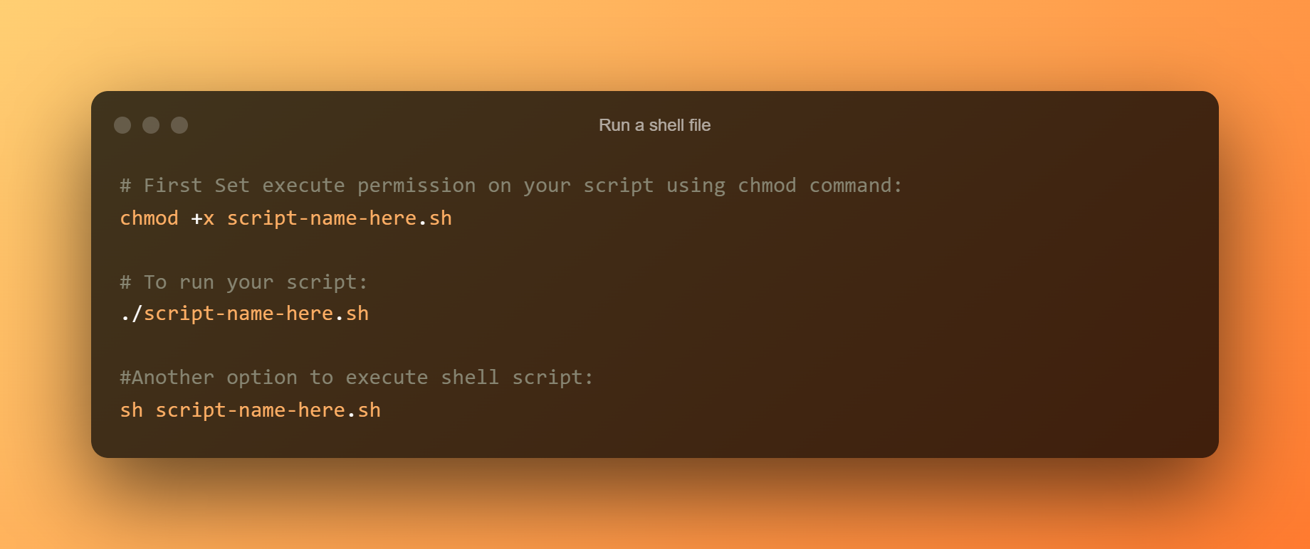 Run A Shell File