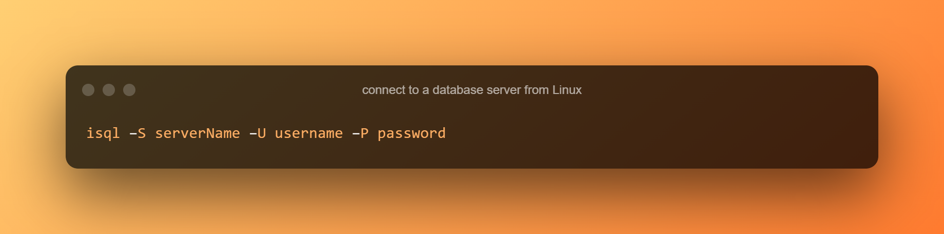 Connect To A Database Server From Linux