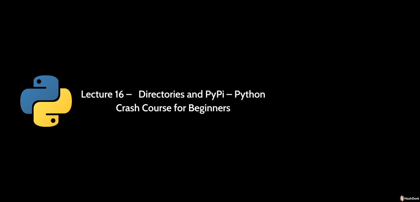 Directories sy PyPi - Course Crash Python ho an'ny vao manomboka